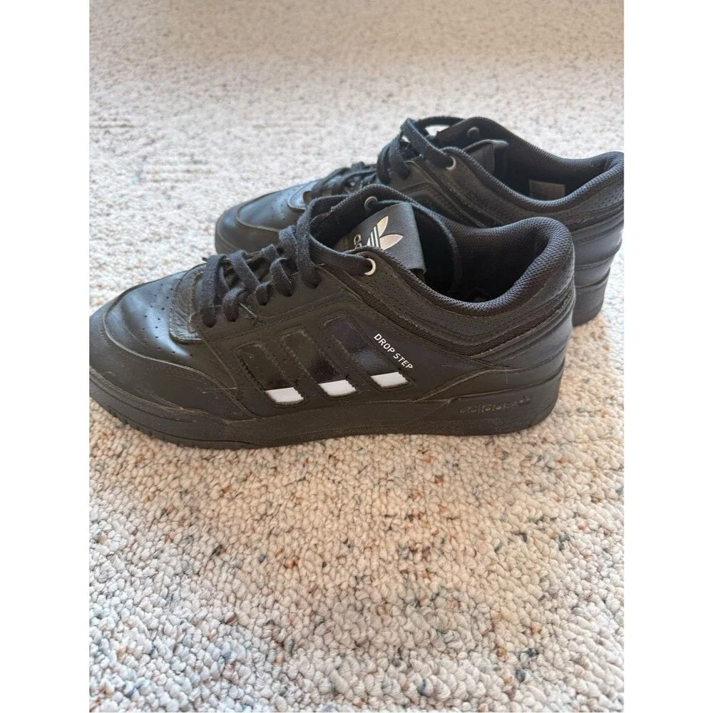 Adidas Drop Step Retro Basketball Style Sneakers in Black Size 10.5
